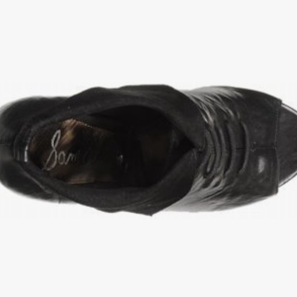 Sam Edelman lace up leather ankle booties - Picture 3 of 12